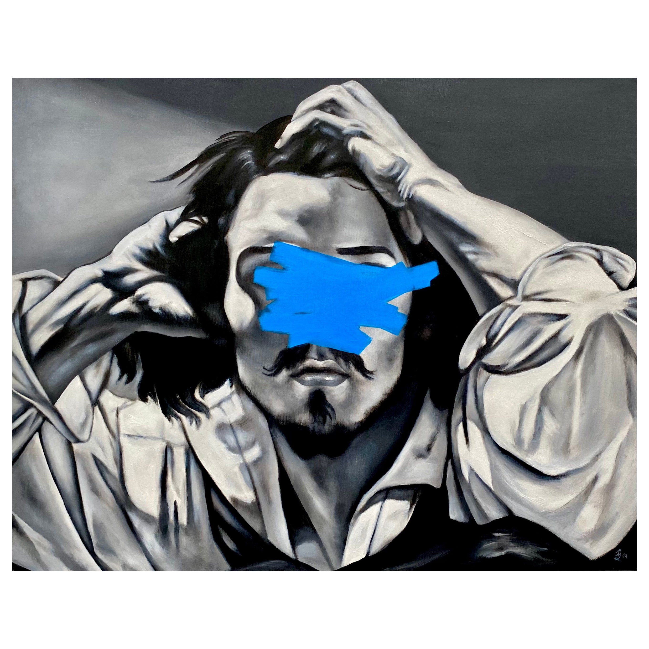 PETRA VON KAZINYAN - L'Io (dopo COURBET) Acrilico su tela 32x40 in vendita