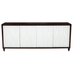 Armario Credenza Moderno con Frente Ondulado Texturado
