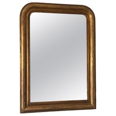 Grande specchio in legno dorato di Antique French della fine del XIX secolo