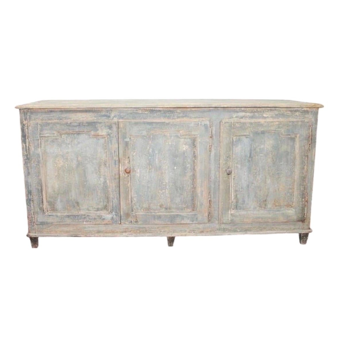 19. Jahrhundert Französisch Directiore Stil gemalt Kiefer Anrichte Buffet Enfilade im Angebot