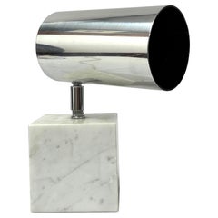 Neal Small for Koch & Lowy Chrome and Marble Spotlight Table Lamp