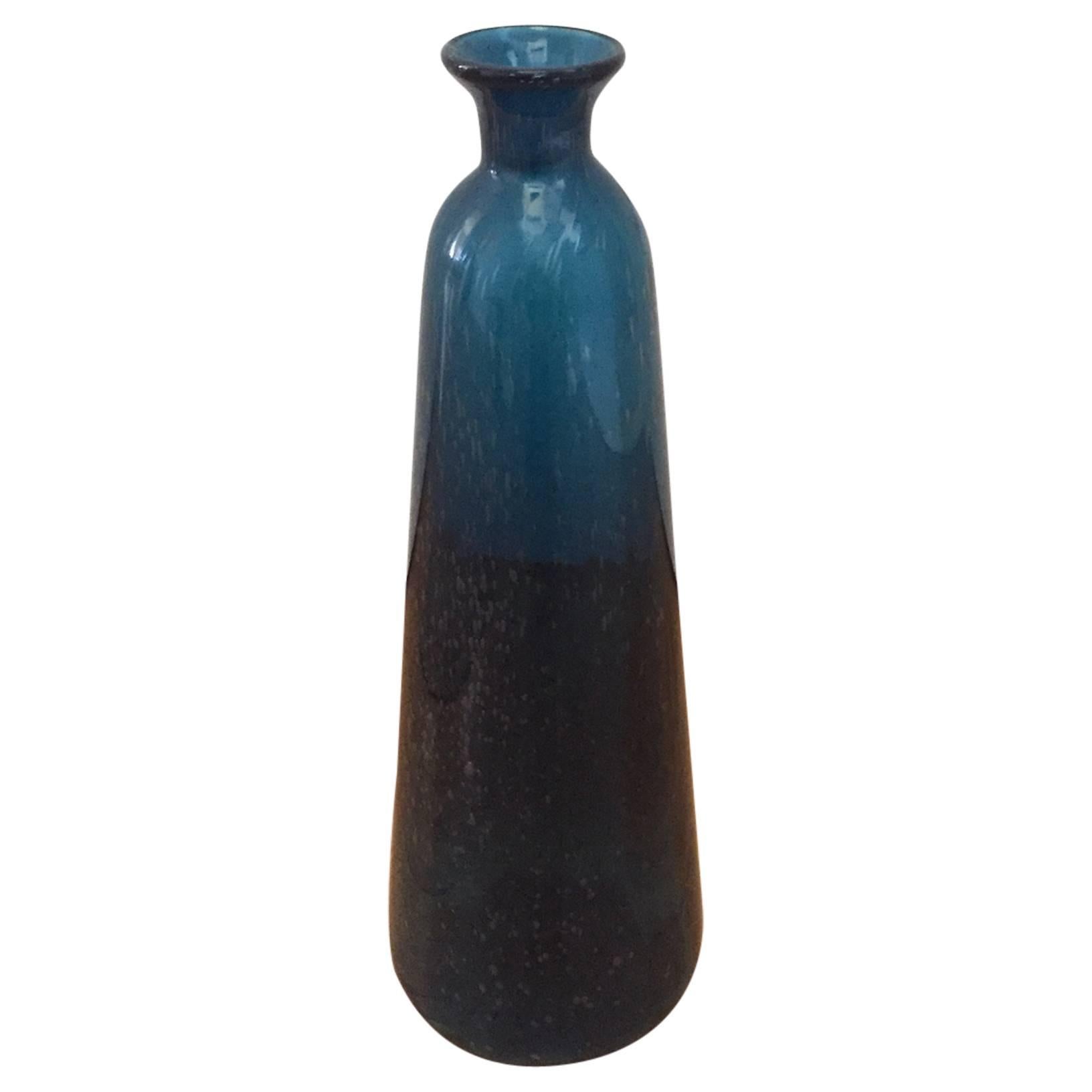 Tall Mid-Century Signed Bubble Vase For Sale