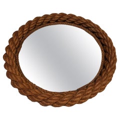 Round Rope Mirror in the Style of Audoux Minet