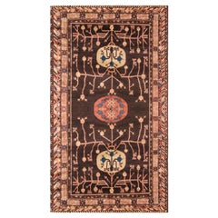Doris Leslie Blau Vintage Samarkand Brown Tapis de laine fait main