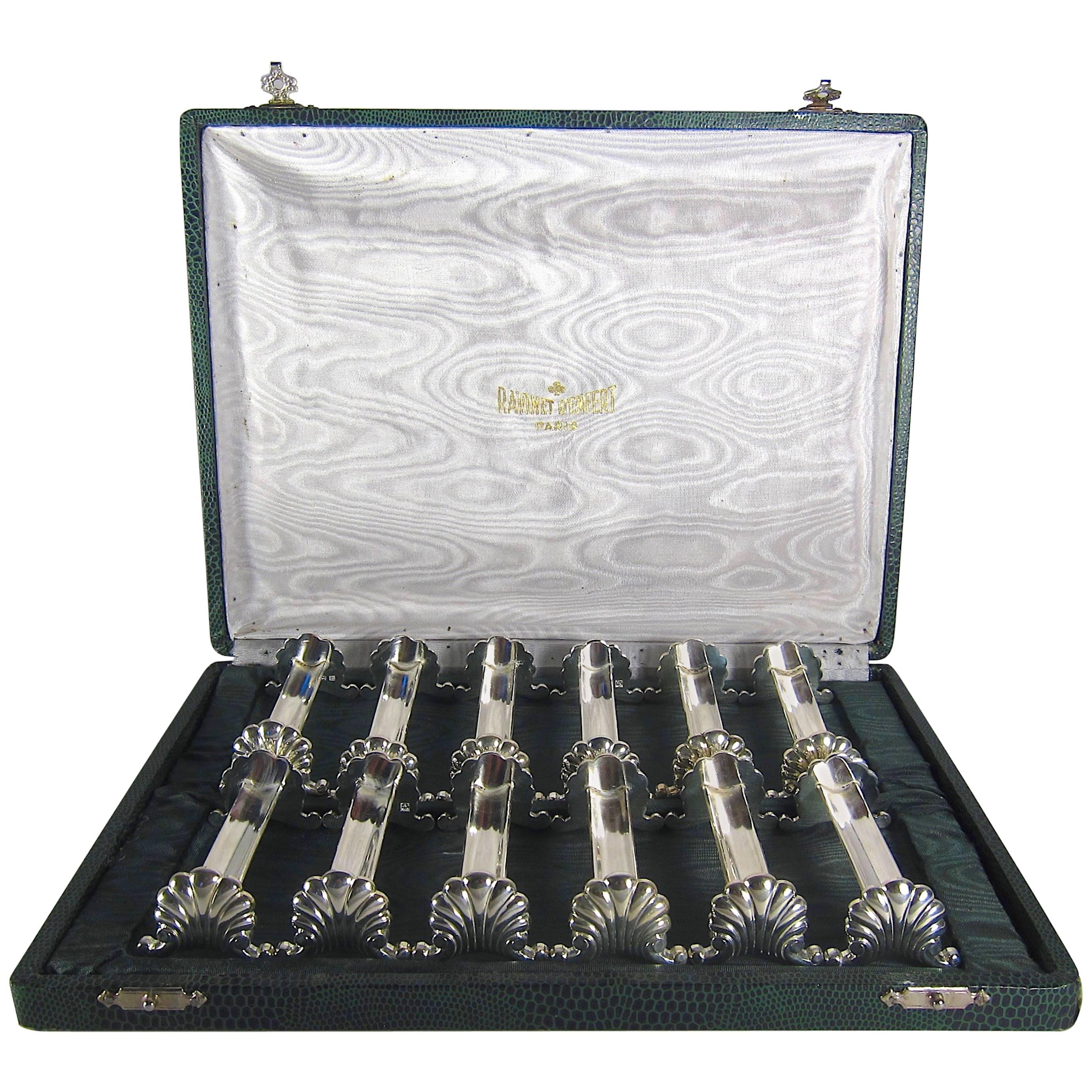 French Ravinet d'Enfert Knife Rests, Boxed Set of 12