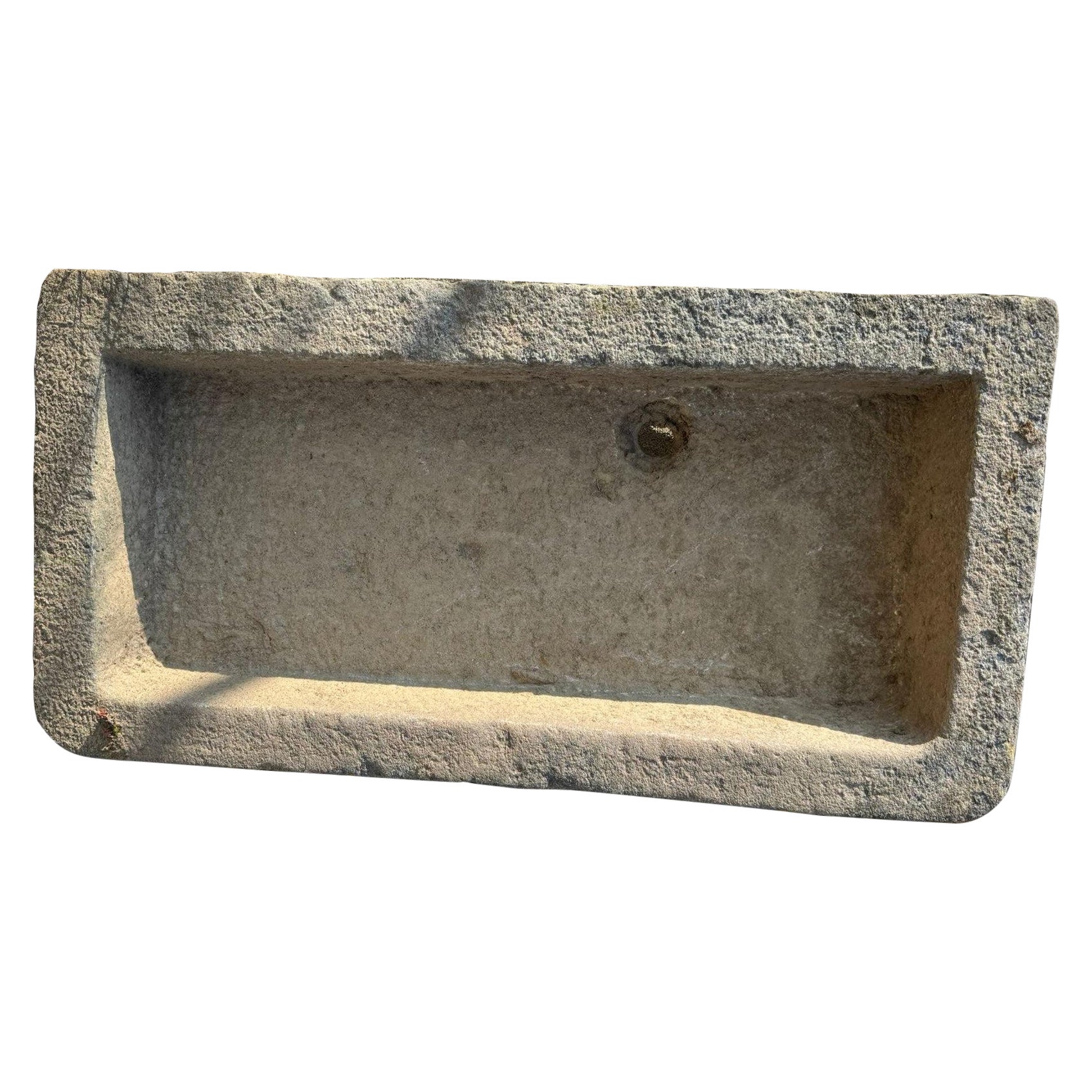 Rectangular stone sink, Italy For Sale