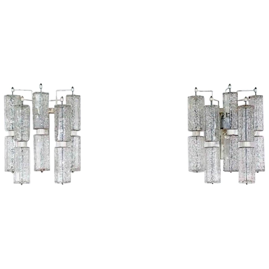 Paolo Venini Venini illuminazione da parete Vetro di Murano PAIR , Italie 1960
