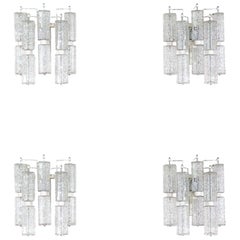 Paolo Venini Venini iluminación de pared Cristal murano 4 unidades , Italie 1960