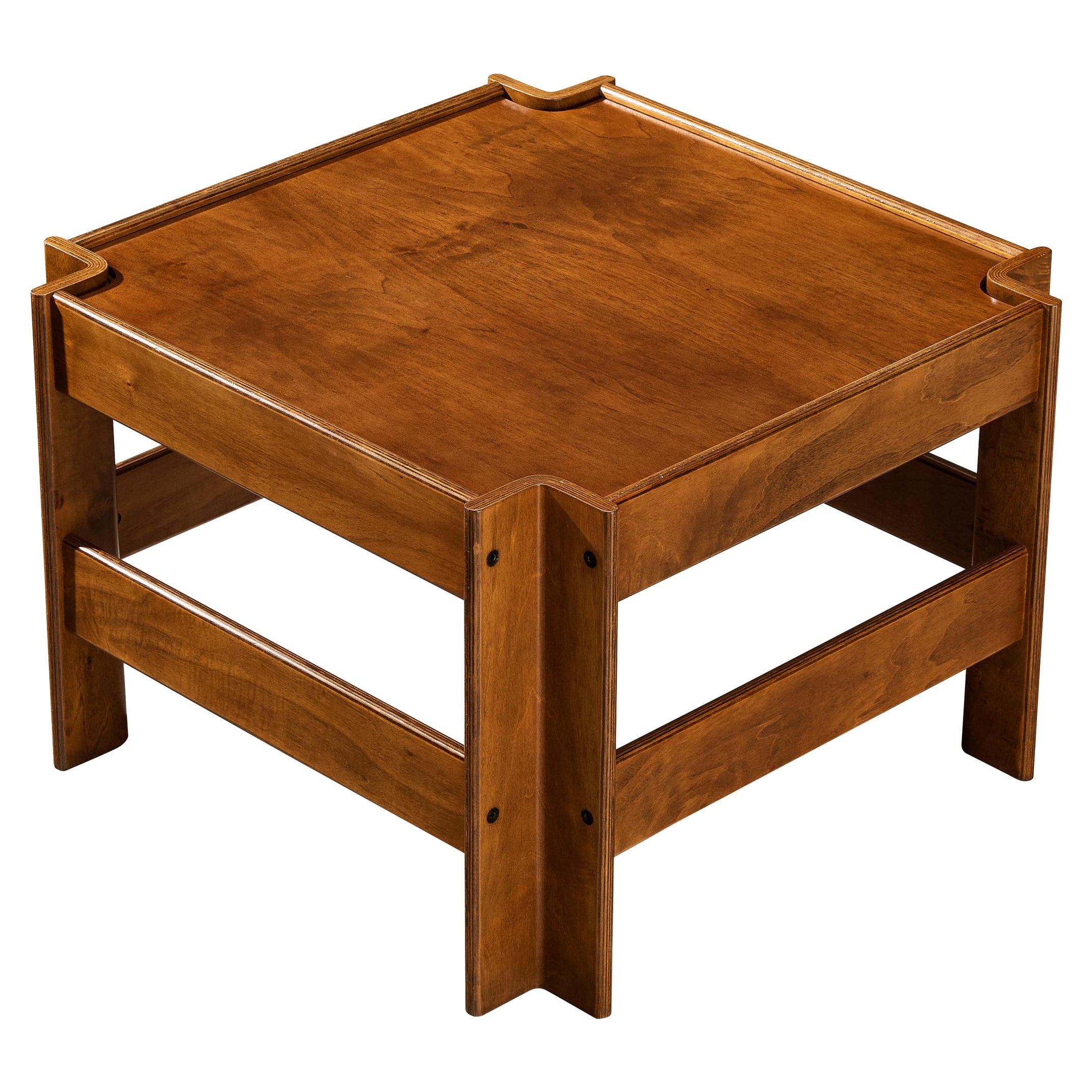 Table basse 'Zelda' en teck de Sergio Asti pour Poltronova