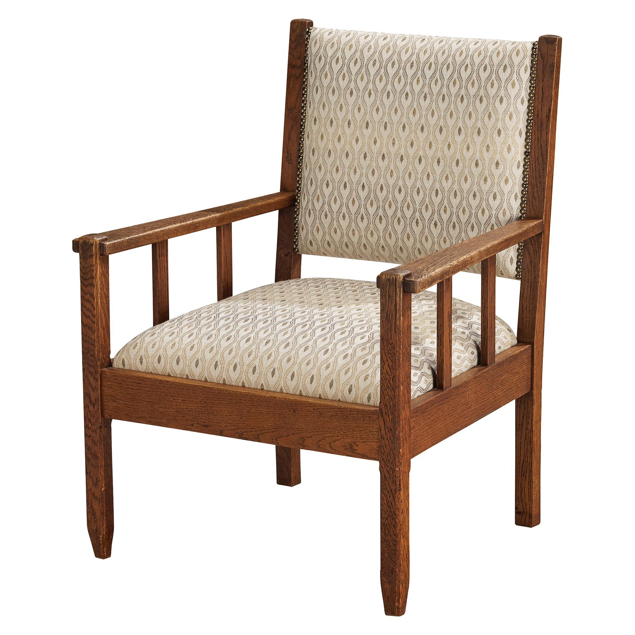 Dutch Art Deco Armchair in Oak