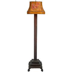 Antique Elegant Tramp Art Floor Lamp Illustrated in Book