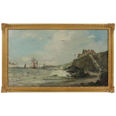 Late 19th Century Oil on Canvas Called 'Marine' by Jules Véron-Faré 4