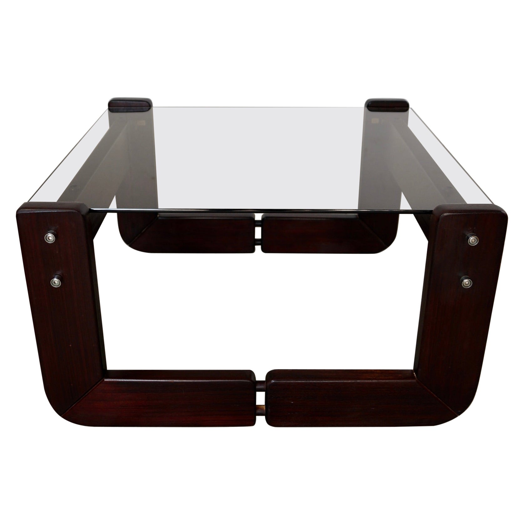 Table d'appoint en bois de rose Percival Lafer, milieu du siècle dernier, Brésil. en vente