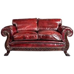 Two-Seat Leather Sofa