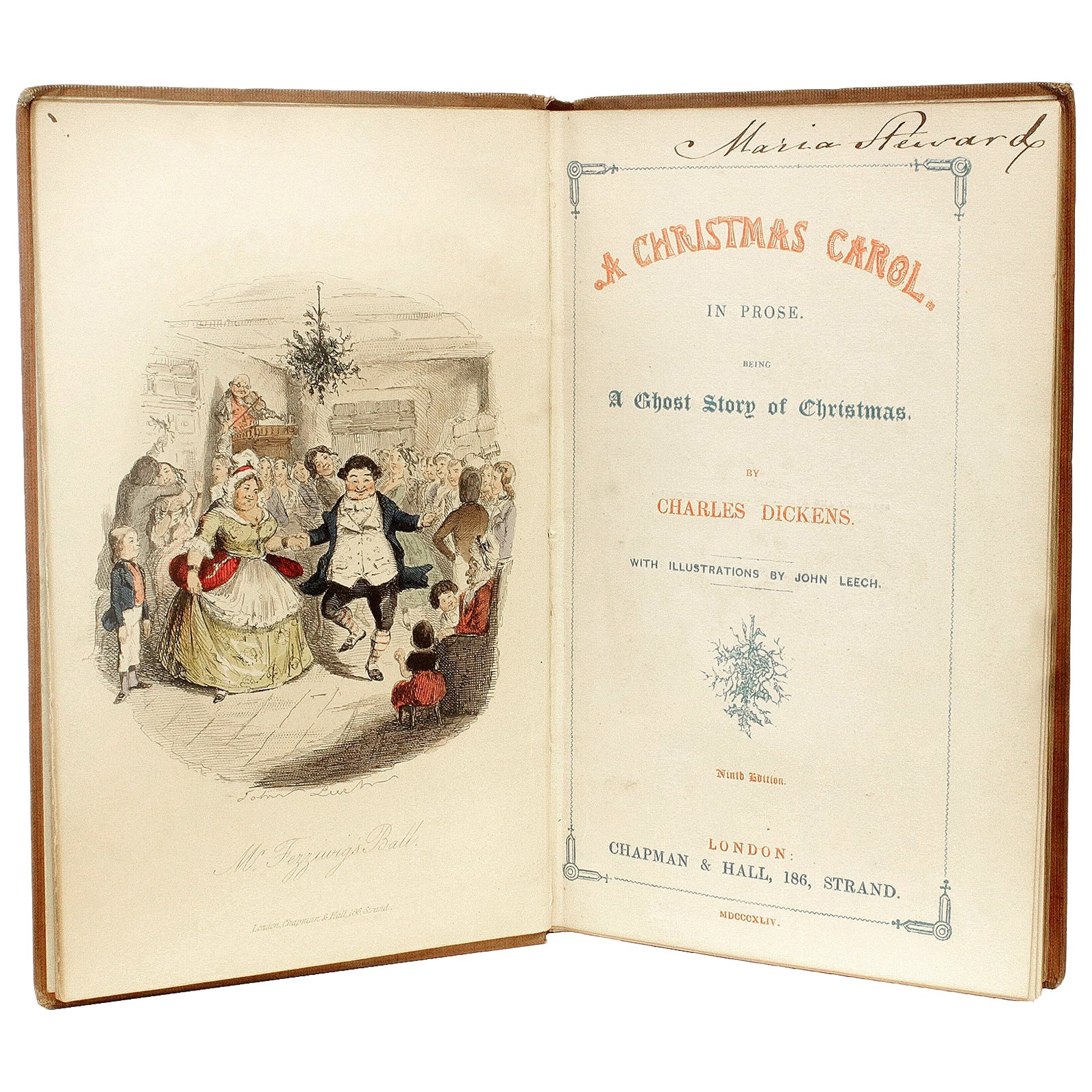 DICKENS. Un canto di Natale. LA NONA EDIZIONE - 1844 - IN TELA ORIGINALE in vendita