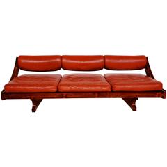 GS 195 Sofa Daybed by Gianni Songia for Sormani in Brazilian Rosewood