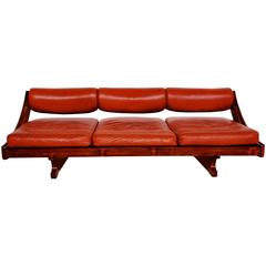 GS 195 Sofa Daybed by Gianni Songia for Sormani in Brazilian Rosewood