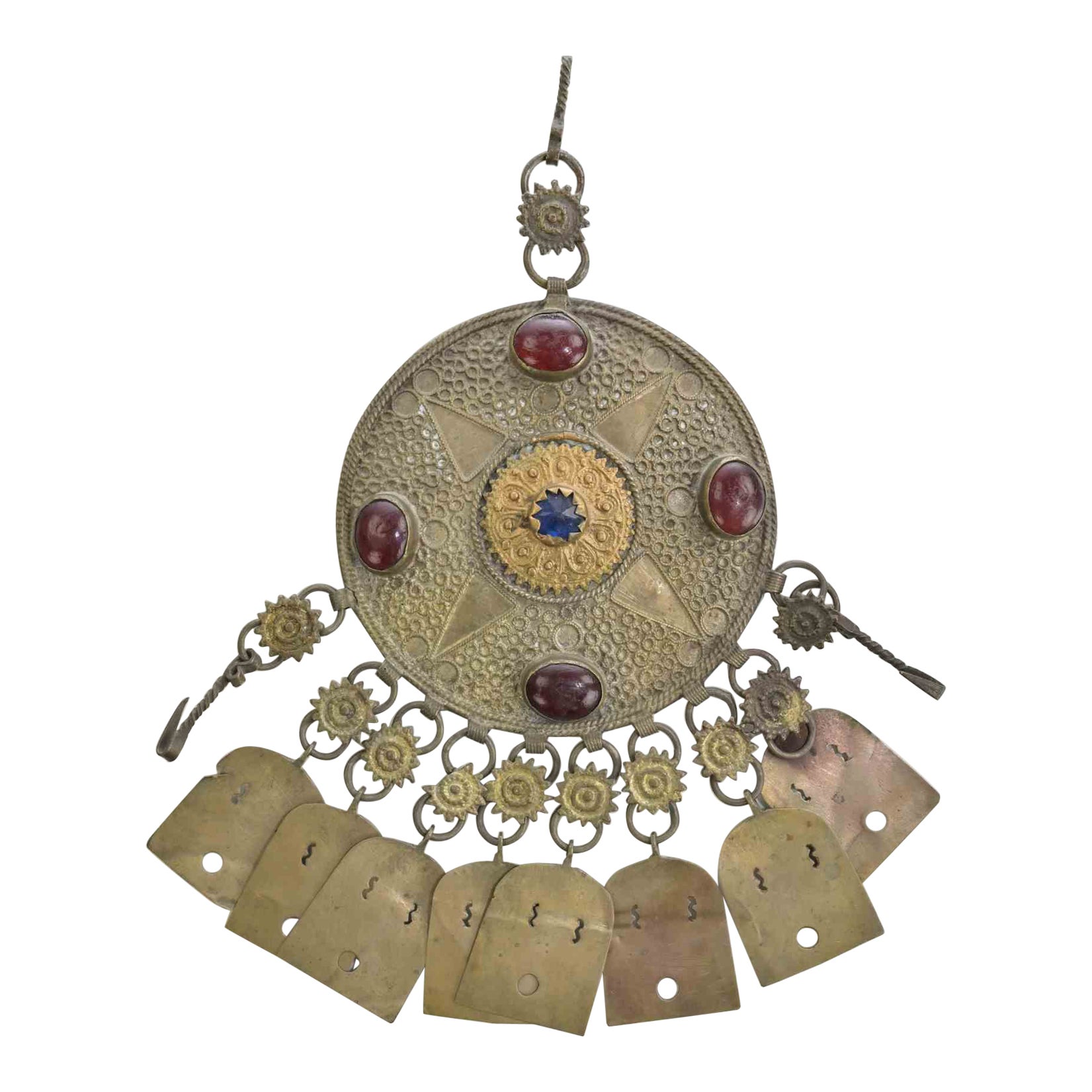 Pendentif en métal ancien, 19e siècle