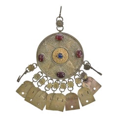 Pendentif en métal ancien, 19e siècle
