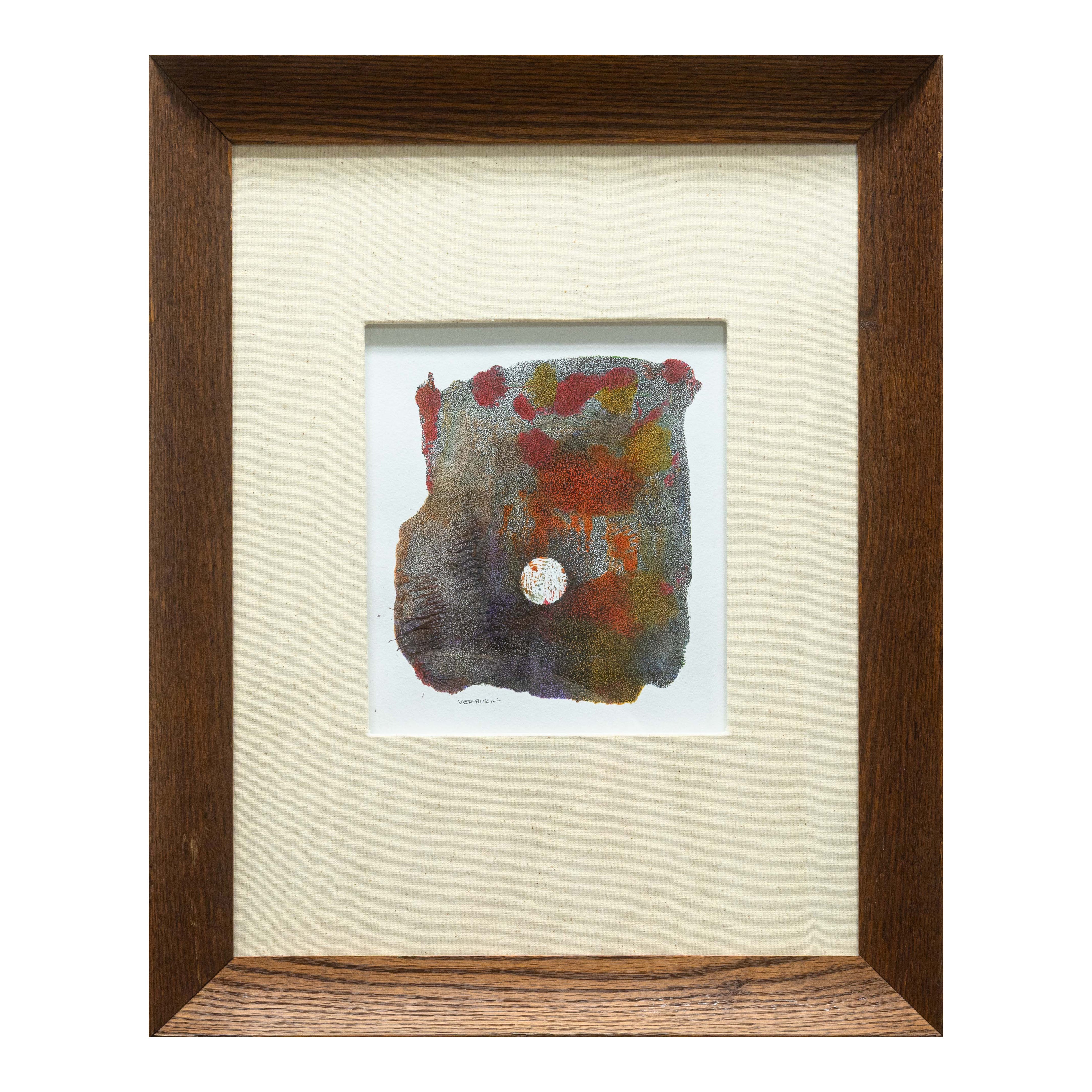 Paul VerBurg You Be You Signiert Zeitgenössische Feder und Tinte über Acryl Monoprint