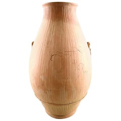 Large Unique Svend Hammershøi for Kähler, Denmark, Unglazed Vase
