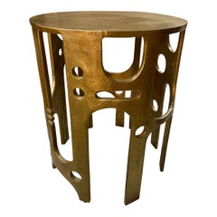 VLAB Table brutaliste avec finition en bronze, édition limitée, 2008