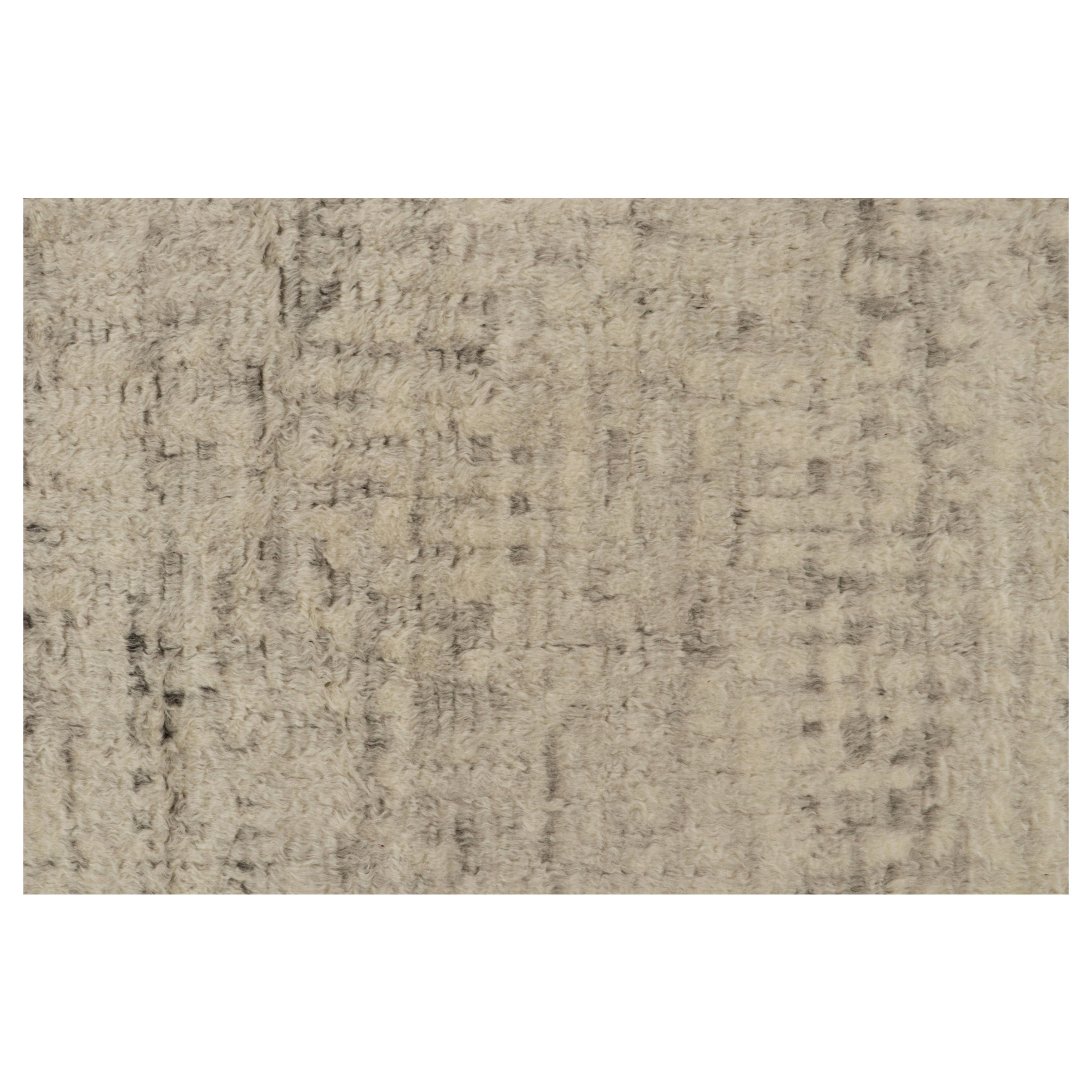Rug & Kilim’s Modern Textural Rug in Beige and Brown Salt and Pepper Tones For Sale