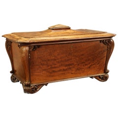 Large William IV Fiddleback Mahogany Cellaret