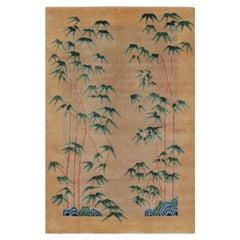 Rug & Kilim’s Chinese Art Deco Nichols Style Rug with Floral Patterns