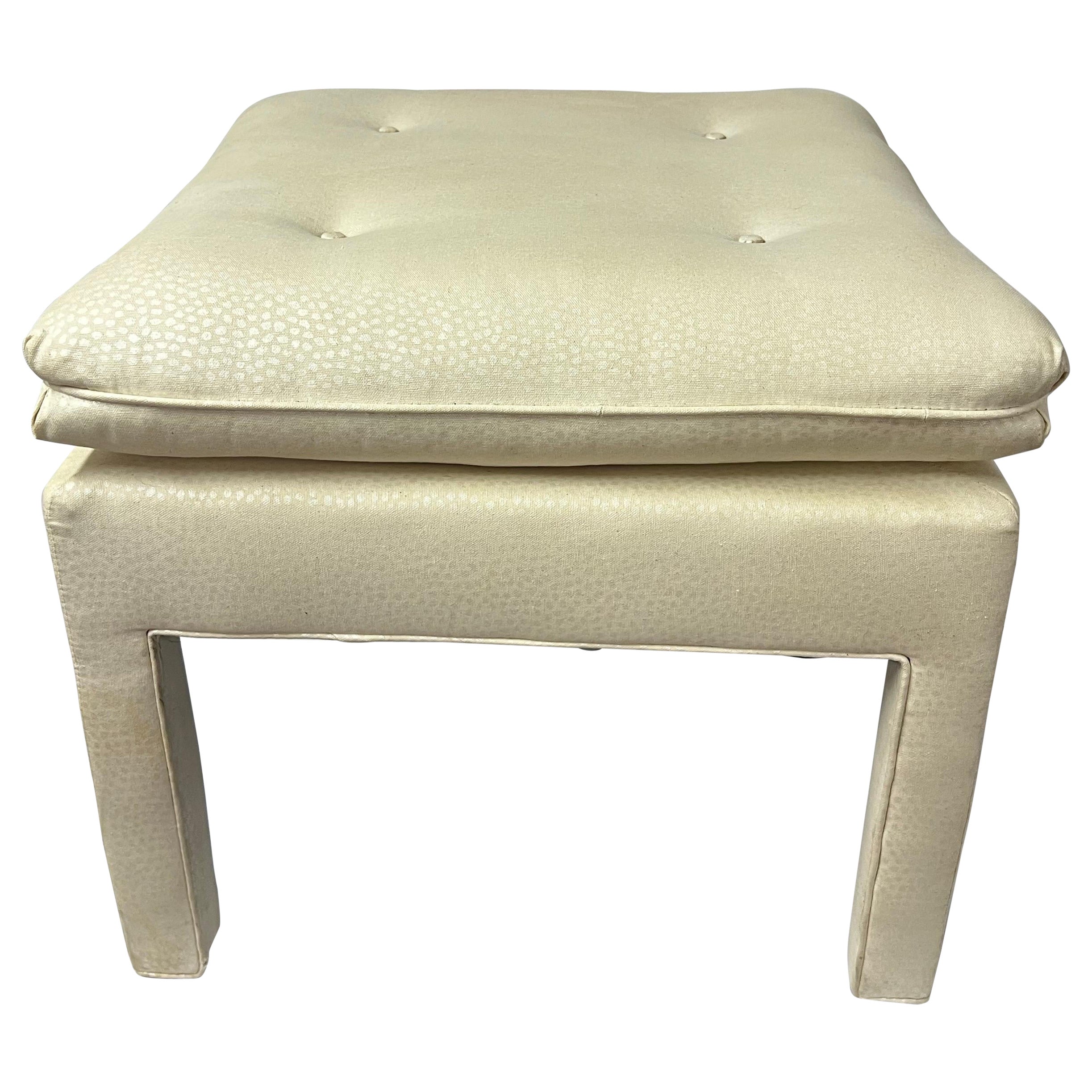 Square Billy Baldwin Pillow Top Ottoman For Sale