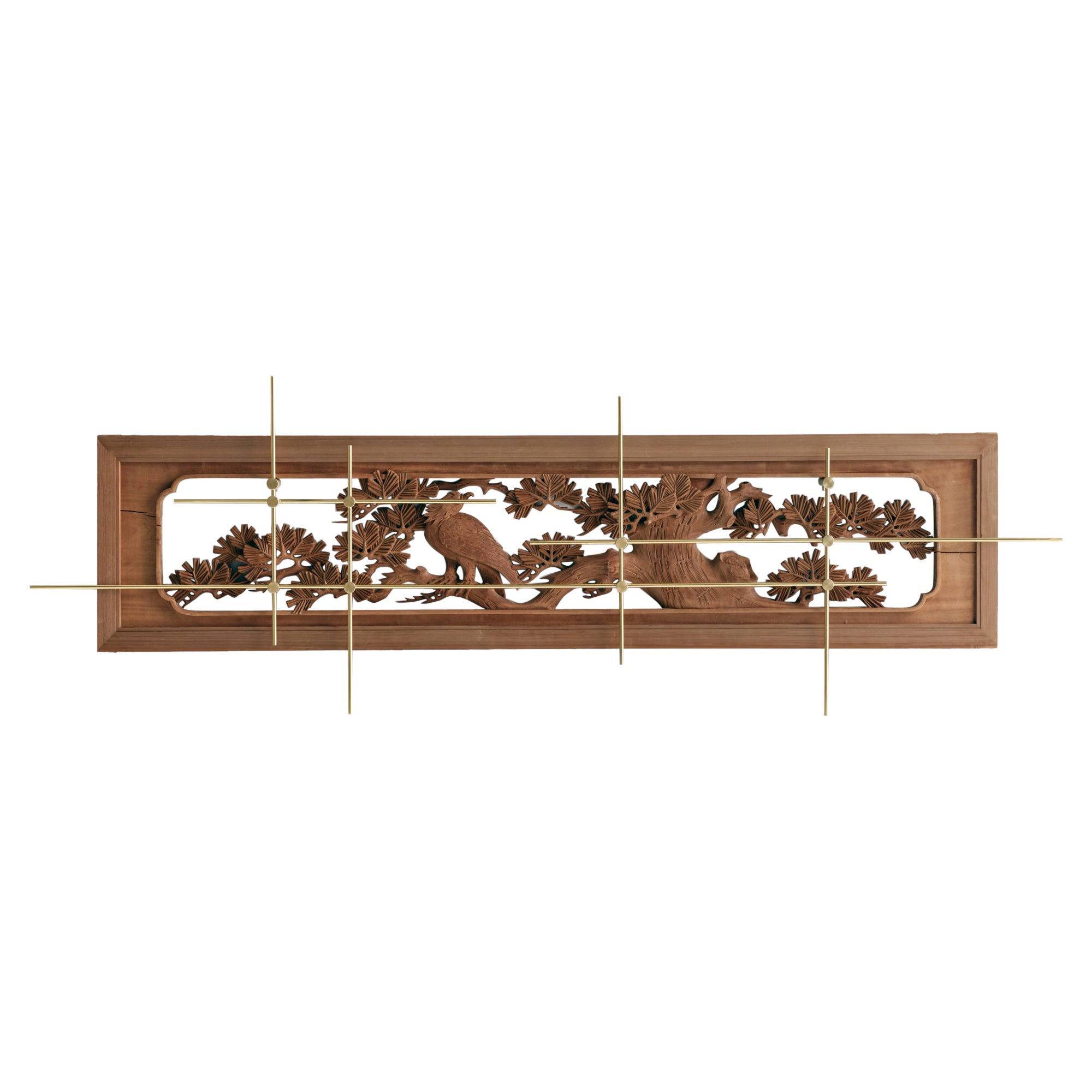 Ryosuke Harashima Zeitgenössische Zen-Wandskulptur aus Holz