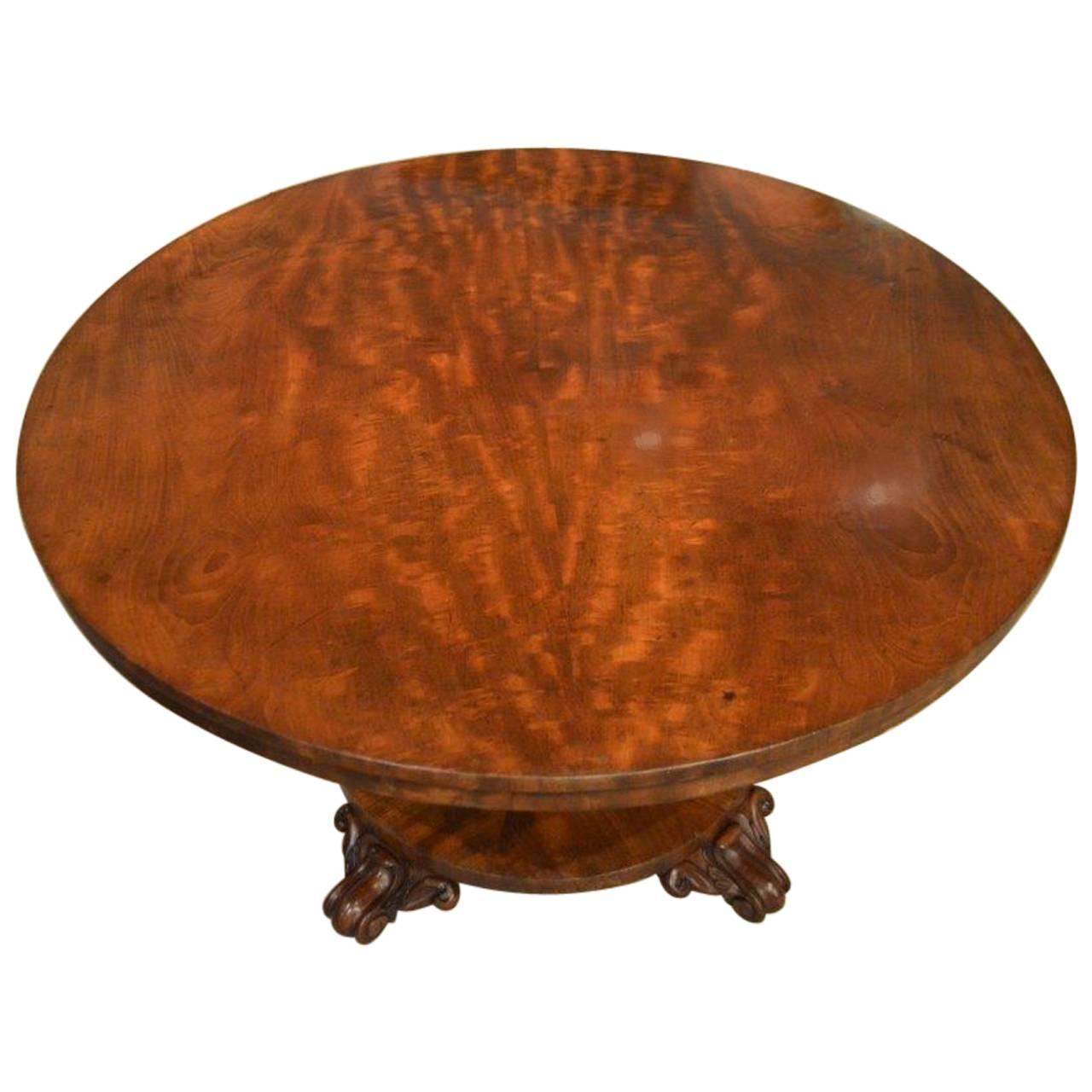 Mahogany Early Victorian Period Circular Loop / Dining Table