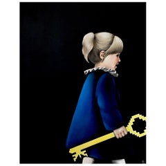 PETRA VON KAZINYAN - THE BLUEBELL ROBE, ART BEIJING, Acrylic on Canvas, 40x32"