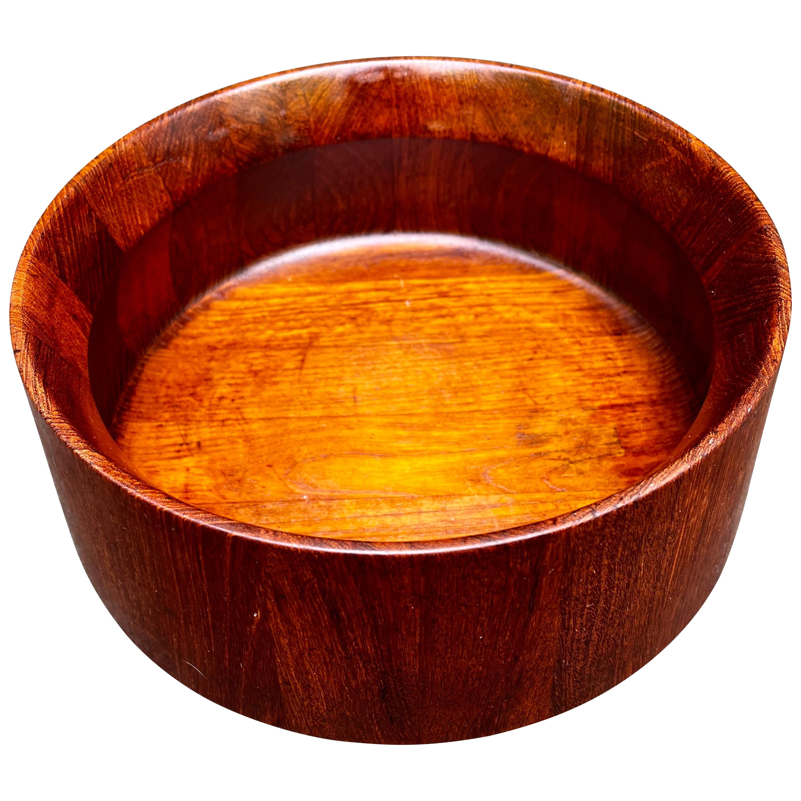 Sculptural Staved Teak Bowl by Jens Quistgaard for Dansk For Sale