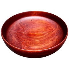 Shallow Thin Edge Turned Mahaogany Bowl