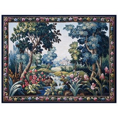 Greenery Tapestry Signed Manufacture Aubusson 19th Century - L165xh120cm - 1555