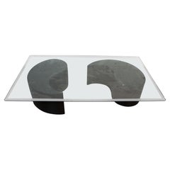 Monumental Post-Modern Modular Glass Coffee Table