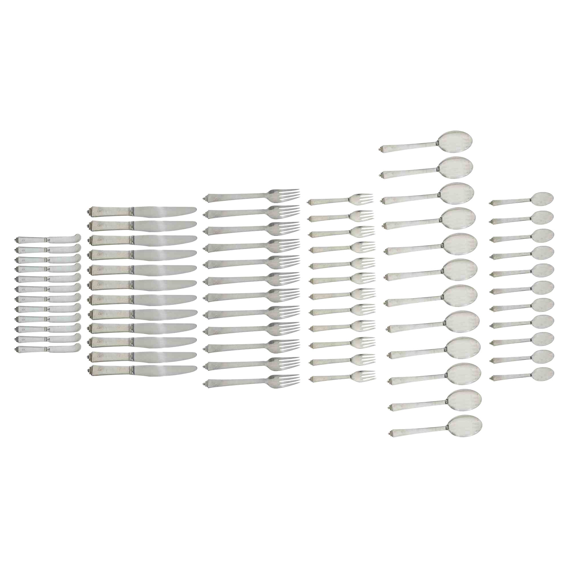 Vintage Silberbesteck von Georg Jensen, Mitte des 20. Jahrhunderts im Angebot