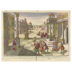Optica Print of Joseph Sold to Potiphar in Egypt, circa 1770 – Biblical Scene