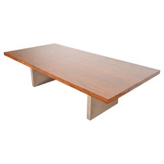 Roger Sprunger pour Dunbar Table de salle à manger moderne du milieu du siècle, nouvellement repeinte