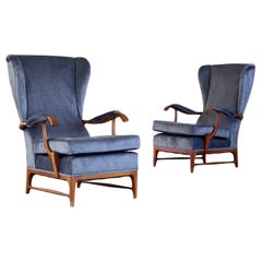 Pareja de sillones reclinables de Paolo Buffa para Framar, Italia, años 50