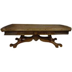 One of a Kind French Butcher Block Coffee Table