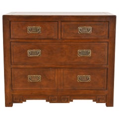 Michael Taylor for Baker Furniture Hollywood Regency Chinoiserie Walnut Dresser