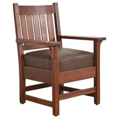 Gustav Stickley Antique Mission Oak Arts & Crafts Arm Chair