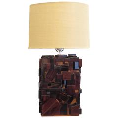 Brazilian Style Rosewood Table Lamp