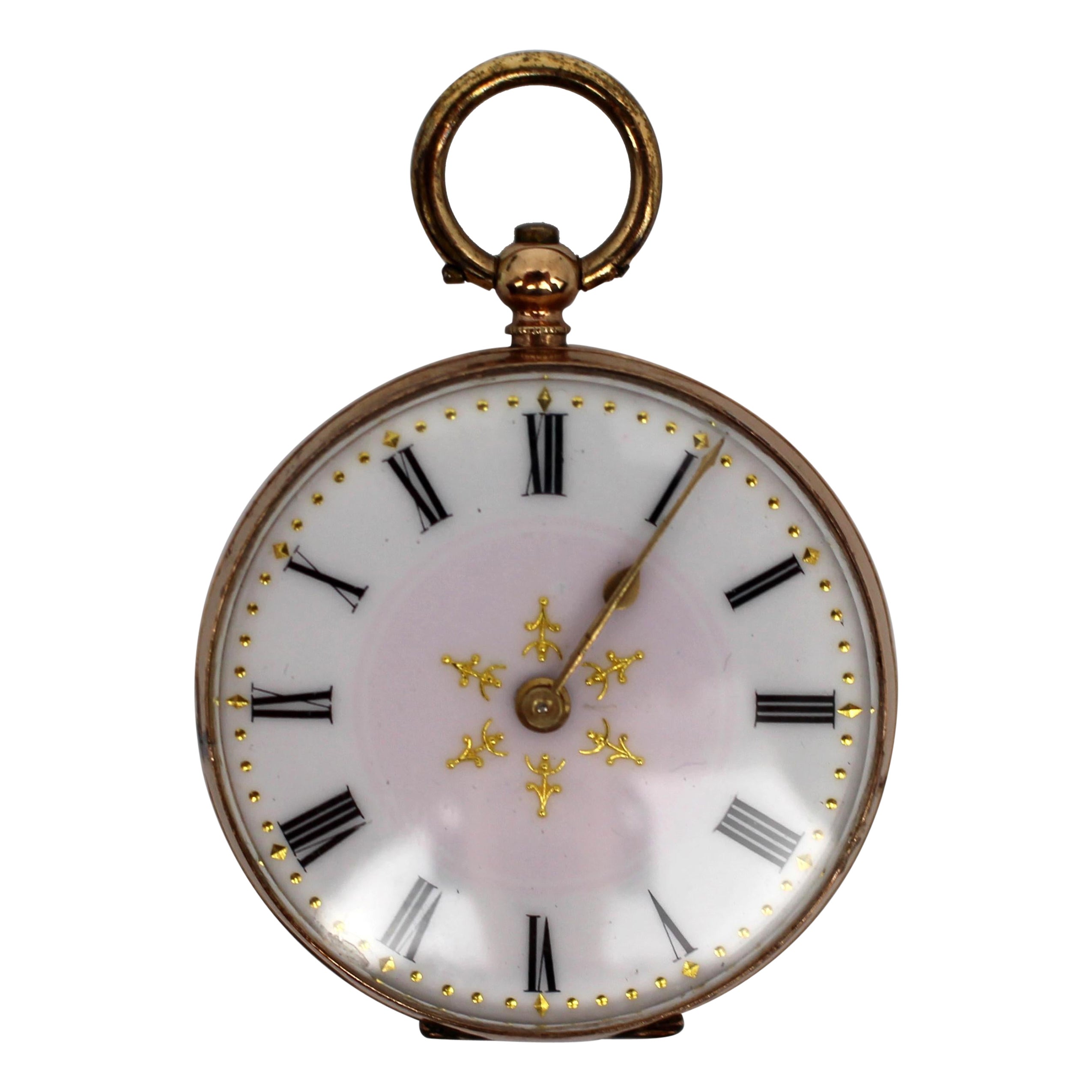 Montre de poche ancienne en or 9k - Circa 1880-1900, poinçonnée en vente