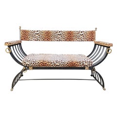 Maison Jansen style Curule Bench, 1960s