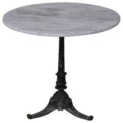 1920 Marble-Top French Bistro Table