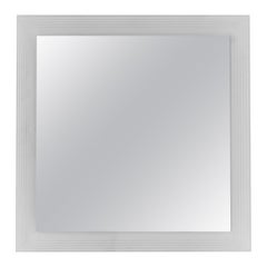 Vintage Square Spiegel aus Glas, Italien 1970er Jahre.