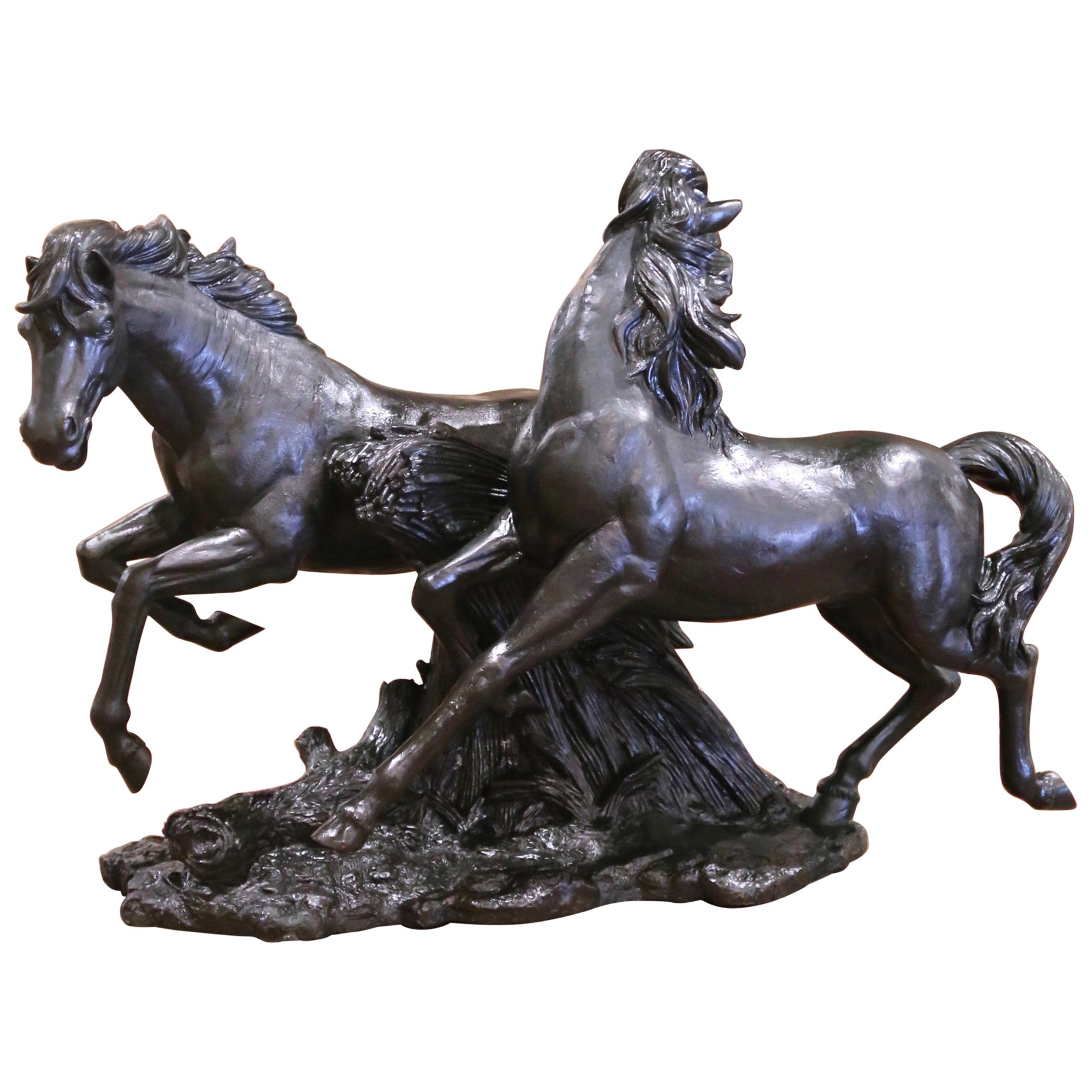 Mid-Century Bronze Horse Sculpture Signed David Alan Jones Limited Edition 4/8 For Sale